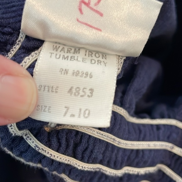 Girls’ VTG navy corduroy jumper dress - Picture 7 of 9